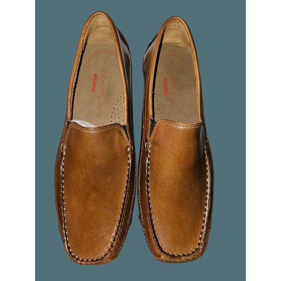 Rockport Cruise Venetian Leather  Slip On Loafers Men Size 9.5 Made in Brazil - Picture 8 of 11